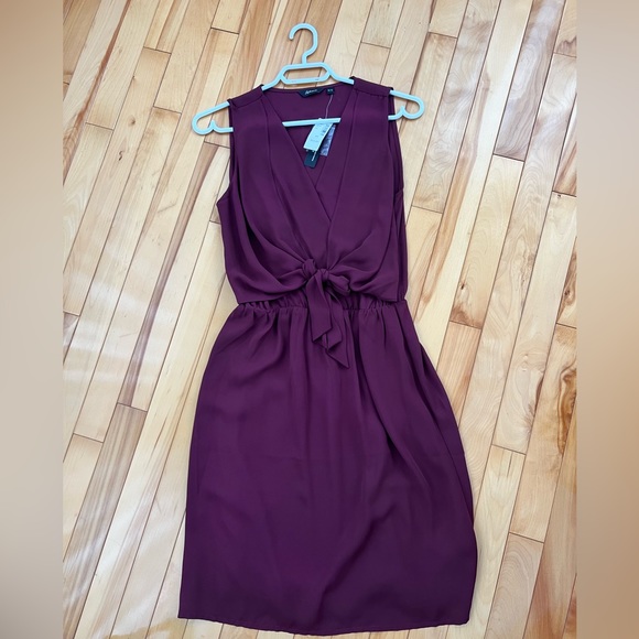 Burgundy draped dress - Picture 1 of 2